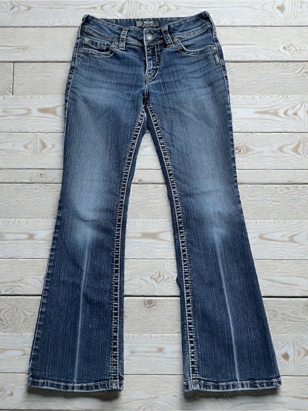 Silver Jeans Suki Surplus Dark Blue Bootcut Jeans